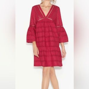 Ba&sh Red Eyelet Dress size 3